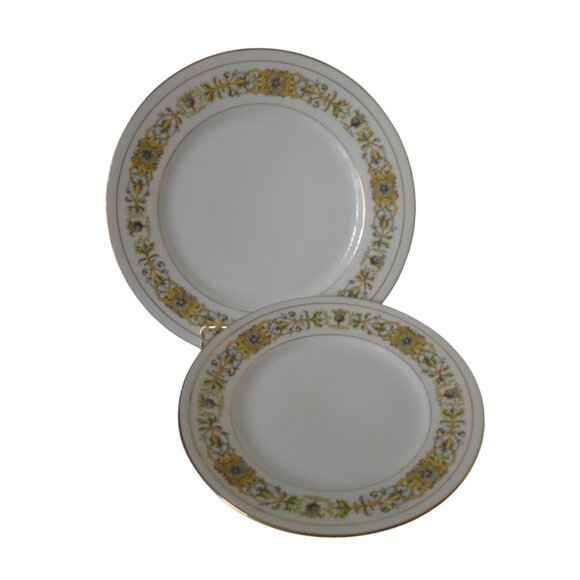 Antique William Guerin & Co Limoges "GUE23" "Blue Devil" Salad Bread Plates Set - Picture 3 of 7